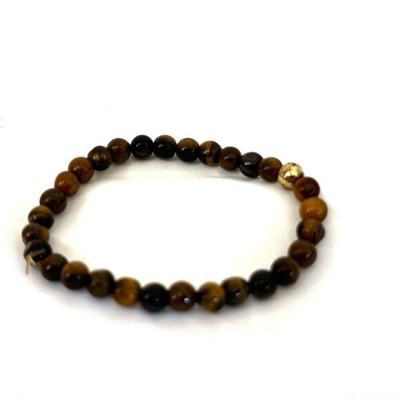 Tigers eye beaded stretchy  bracelet - Picture 4 of 8